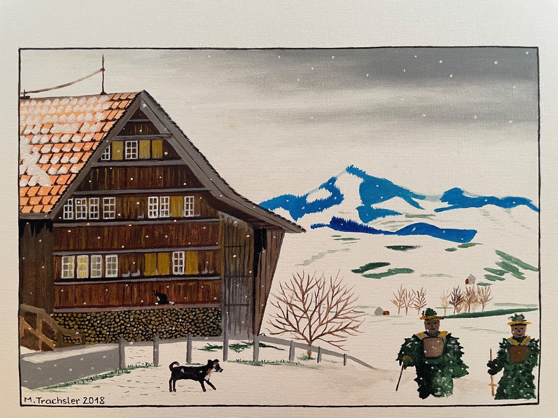 Dipinti: Silvesterchlausen Appenzell Ausserrhoden – Usato da Appenzell Steinegg venduto da trachsler1978