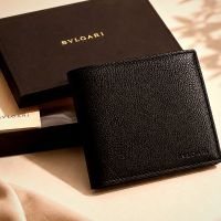 Bvlgari portefeuille homme neuf - cuir noir - coffret