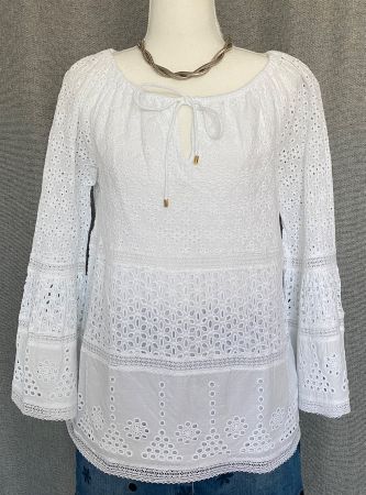 Lauren Ralph Lauren Bluse mit Lochstickerei Grösse S
