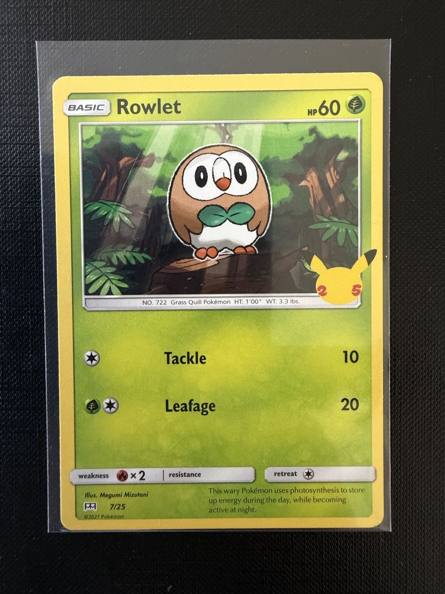Pokémon Carte collezionabili: Rowlet #7 EN MacDonalds 2021 Celebration – Nuovo (secondo la descrizione) da Savigny venduto da Matgab94