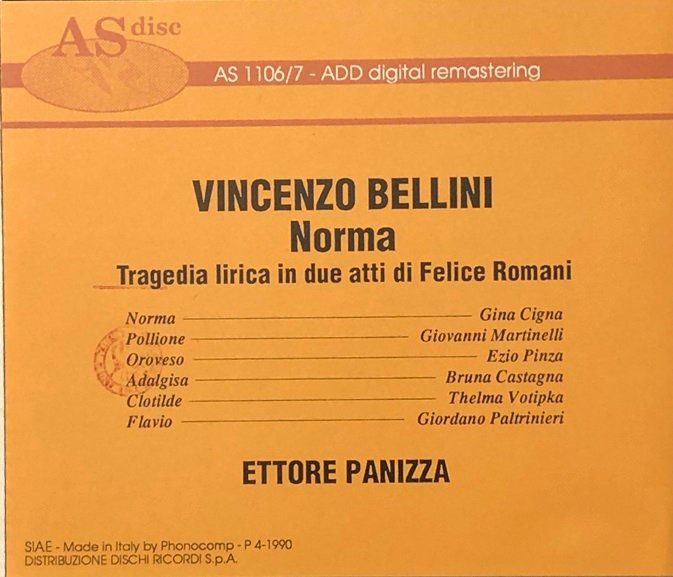 CD: Bellini - Norma (1937, Ettore Panizza) – Usato da Grüningen venduto da azulamarillo 1