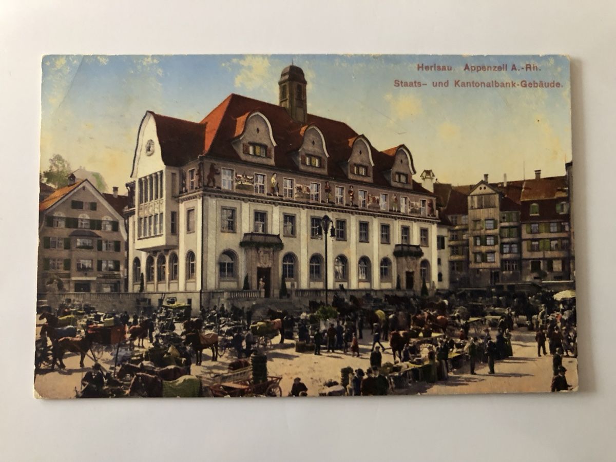 Cartoline postali: Ansichtskarte Herisau – Usato da Näfels venduto da fritzjk