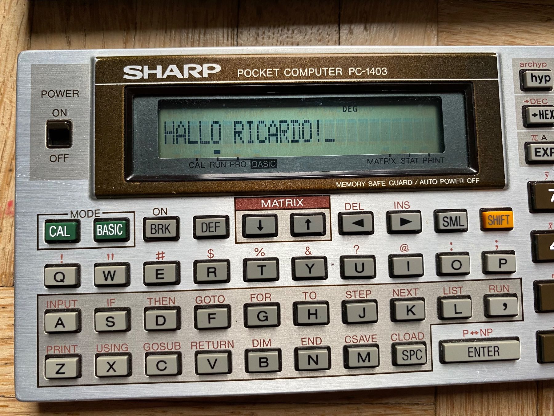 Sharp Taschenrechner: Sharp PC-1403 Pocket Computer – Gebraucht aus Adliswil von  1