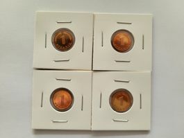 1 Pfennig D-F-G-J 1977 PP