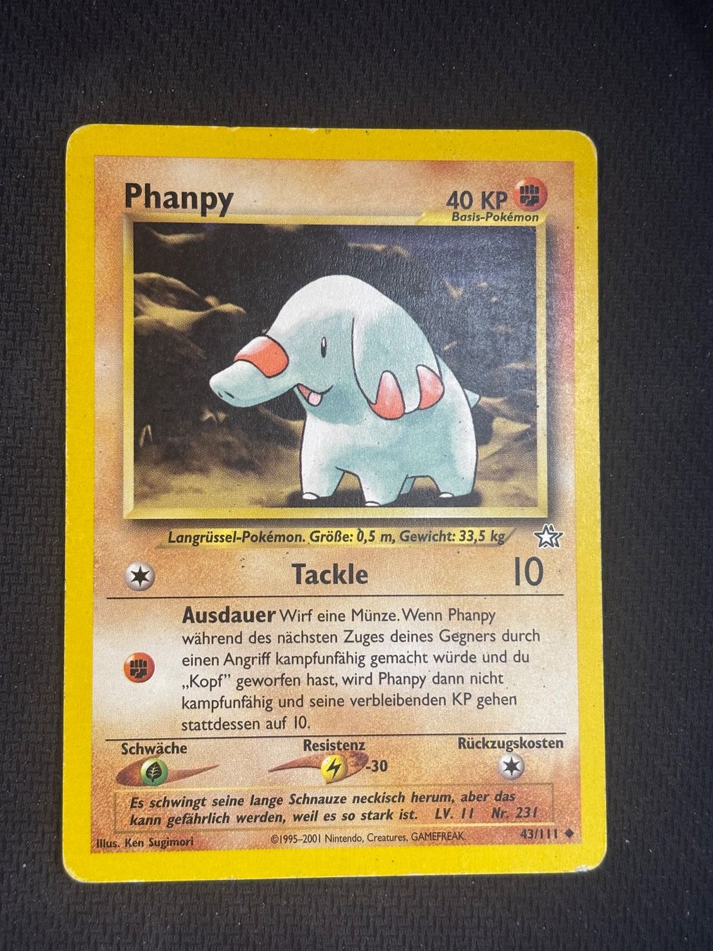 Pokémon Carte collezionabili: Pokemon Phanpy 43/111 WOTC Neo Genesis DE – Usato da St. Gallen venduto da KantoKarten