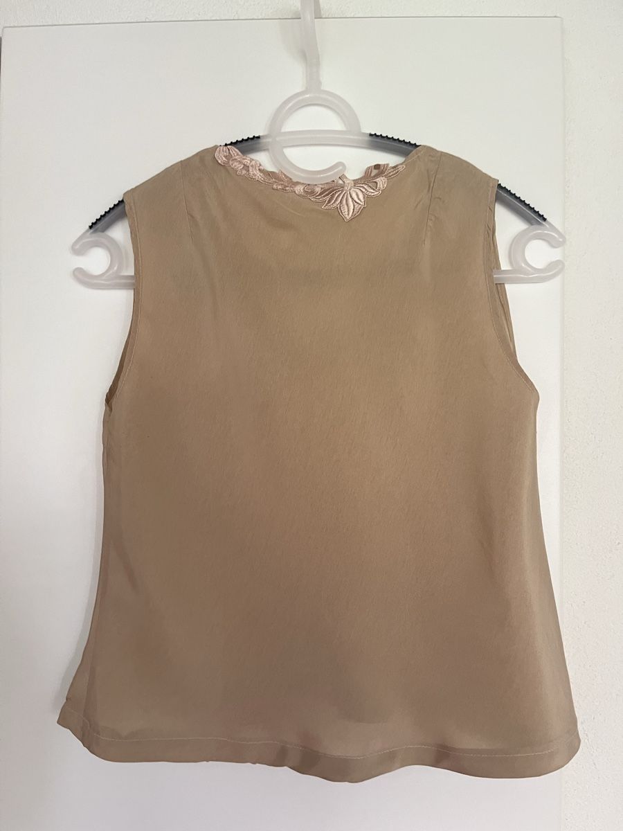 Top: Top mit Spitze, cropped, Beige, Grösse S – Usato da Wädenswil venduto da Iana32 2