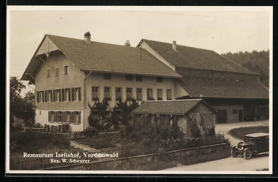 Cartoline postali: Vordemwald, Restaurant Iselishof, Bes. W – Usato da Berlin venduto da bartko-reher