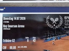 1 - 3 x Tickets Swiss Open Gstaad mit STAN, 14.7.2026