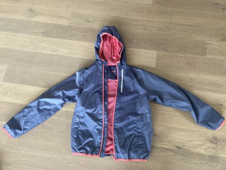 Regenjacke Crivit grau koralle Grösse 146/152 neuwertig