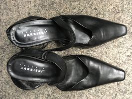 Antonio Barbieri Damen Sling Pumps Leder schwarz Gr 38