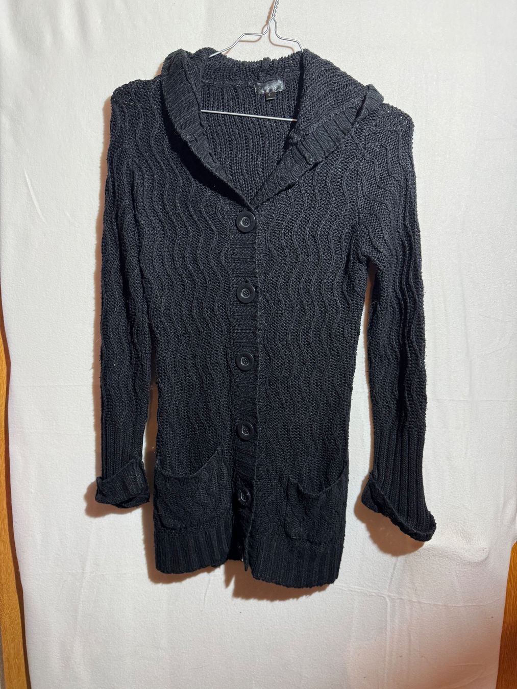 Giacche: Schwarze Strickjacke von Chicoree Gr. S – Usato da Grosswangen venduto da second_hand_dress