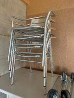 Stapelstühle Aluminium Metall 4 Stk. Guter Zustand