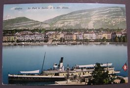 Genève Le Port le Salève et le Mont Banc
