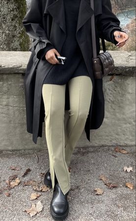 Khaki Leggins in Grösse S von H&M