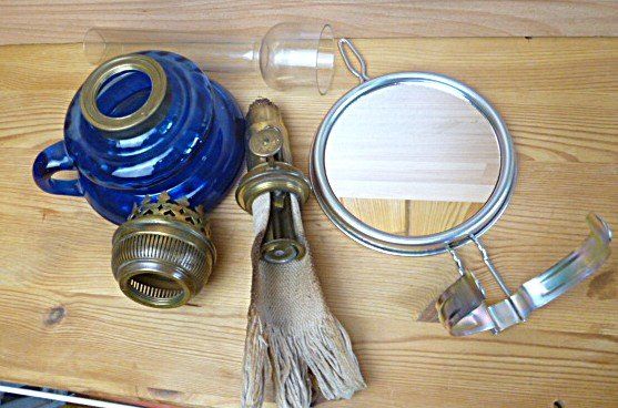 Lampade: Antike, blaue Petrollampe kompl. – Usato da Effretikon venduto da Heimstudio 7