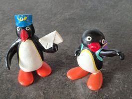 Pingu Figuren Pöstler und Pingu mit Thek vintage90er Jahre
