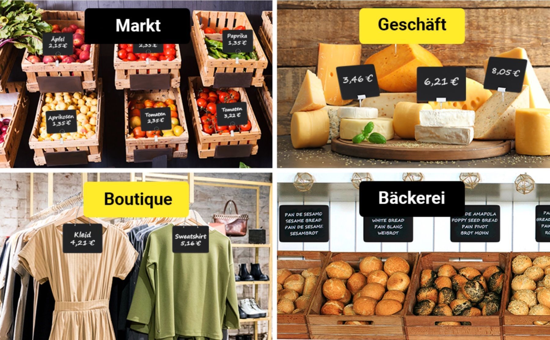 Lavagne: 30er Set Kleine Kreidetafeln – Nuovo e nell'imballaggio originale da Bülach venduto da StoreInShop.com 7