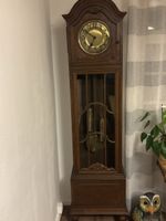 Antico Orologio a Pendolo da Terra in Legno Massiccio