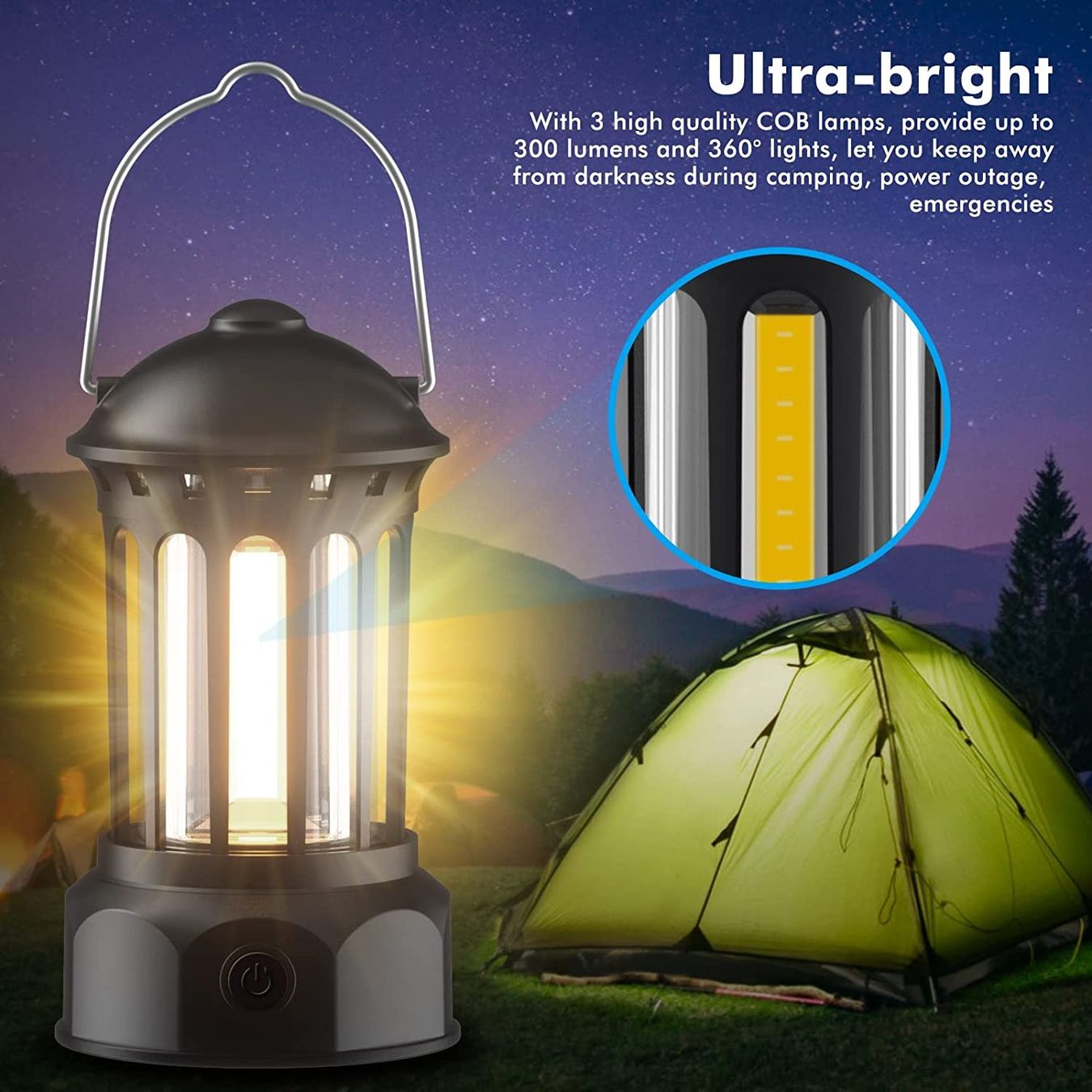 Lampade: LED Campinglampe Tragbar, 2 Stück – Nuovo e nell'imballaggio originale da Nuglar venduto da SaleRitter 6