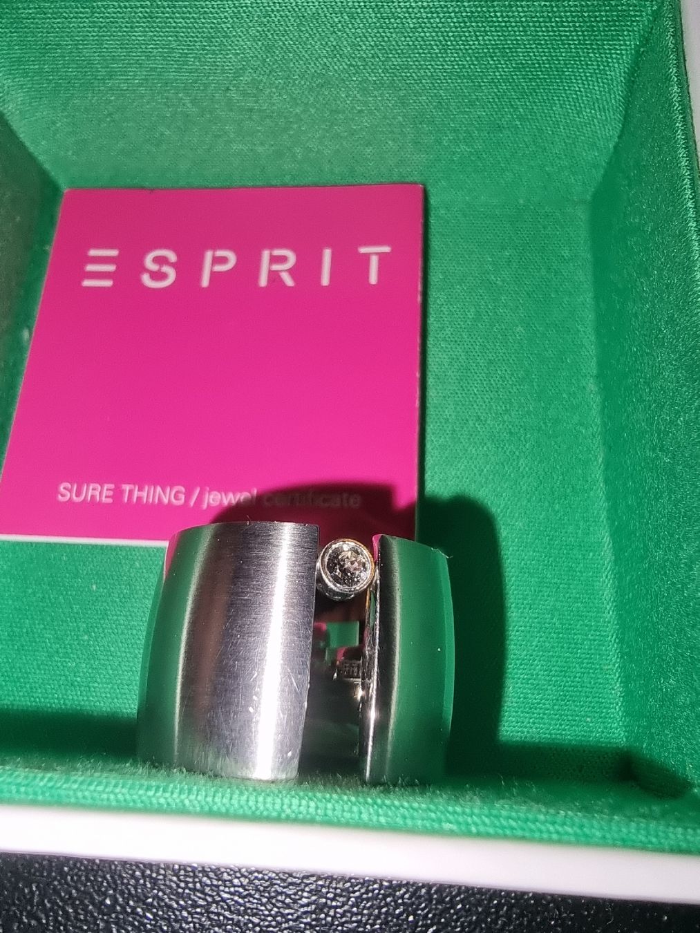 Esprit Anelli: Esprit Ring Silber mit Stein, Ringgrösse Gr.55 mm – Usato da Uttwil venduto da frosch2711