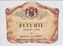 Etikette für Wein - Fleurie /bd