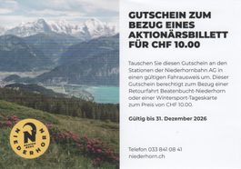 Niederhornbahn - Gutschein