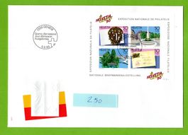1990 - 5 FDC NABA Genf Block alle blanco LP
