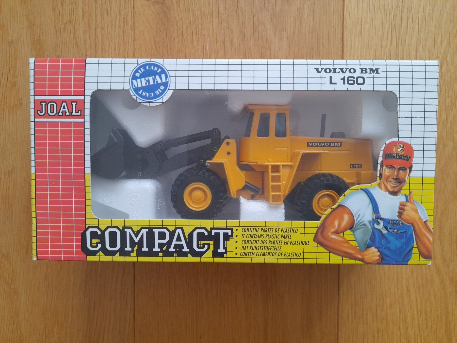 Joal Modellini d'auto: JOAL COMPACT, Nr.227, Radschaufelbagger, NEU – Nuovo e nell'imballaggio originale da Binz venduto da kiddo1999