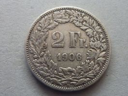 2 Fr.  1906  Auflage 0,40 Mio.  Prägungen.