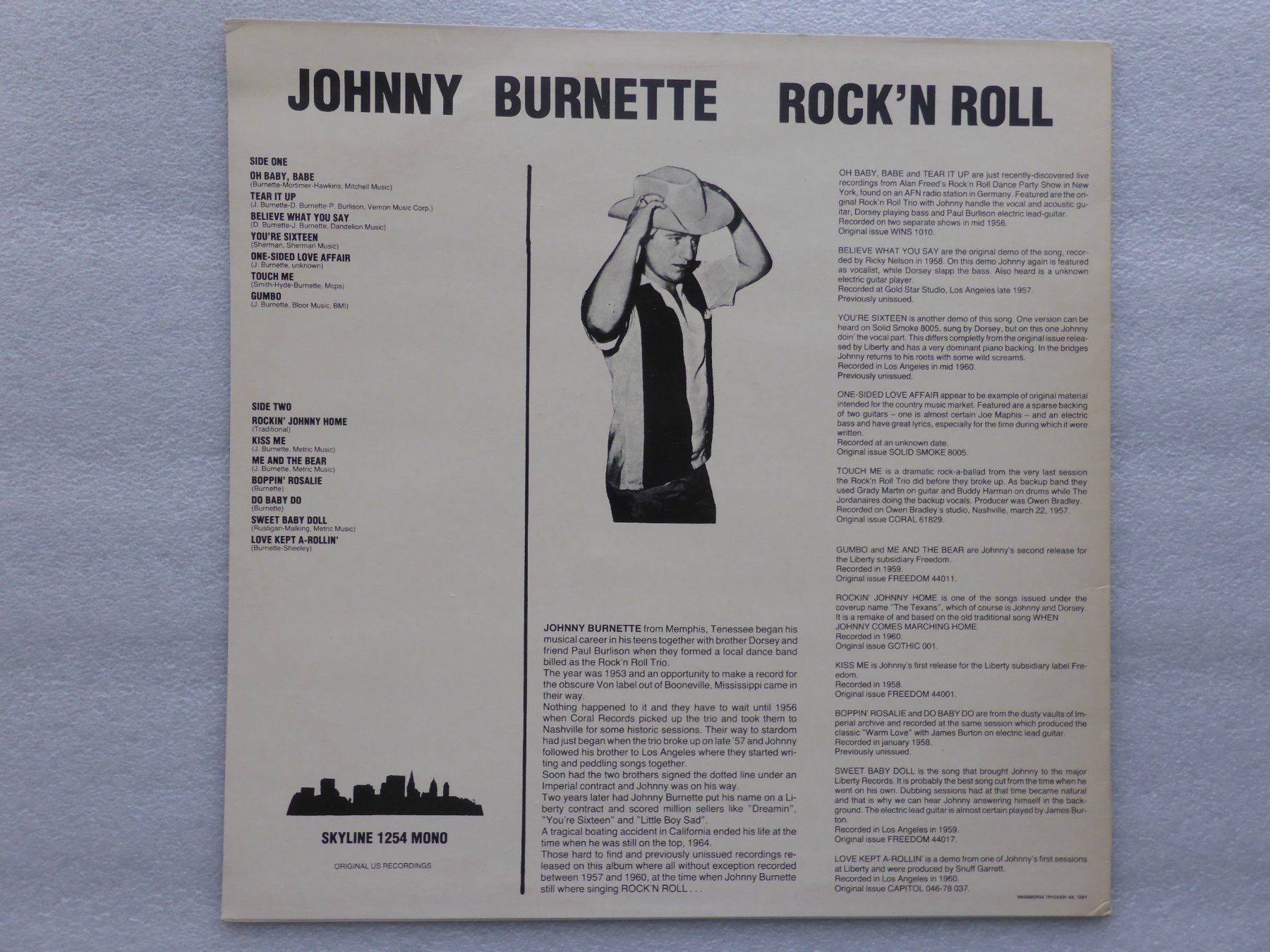 Dischi in vinile: VINYL  LP  JOHNNY BURNETTE – Usato da Küssnacht am Rigi venduto da Sunnestrahl 3