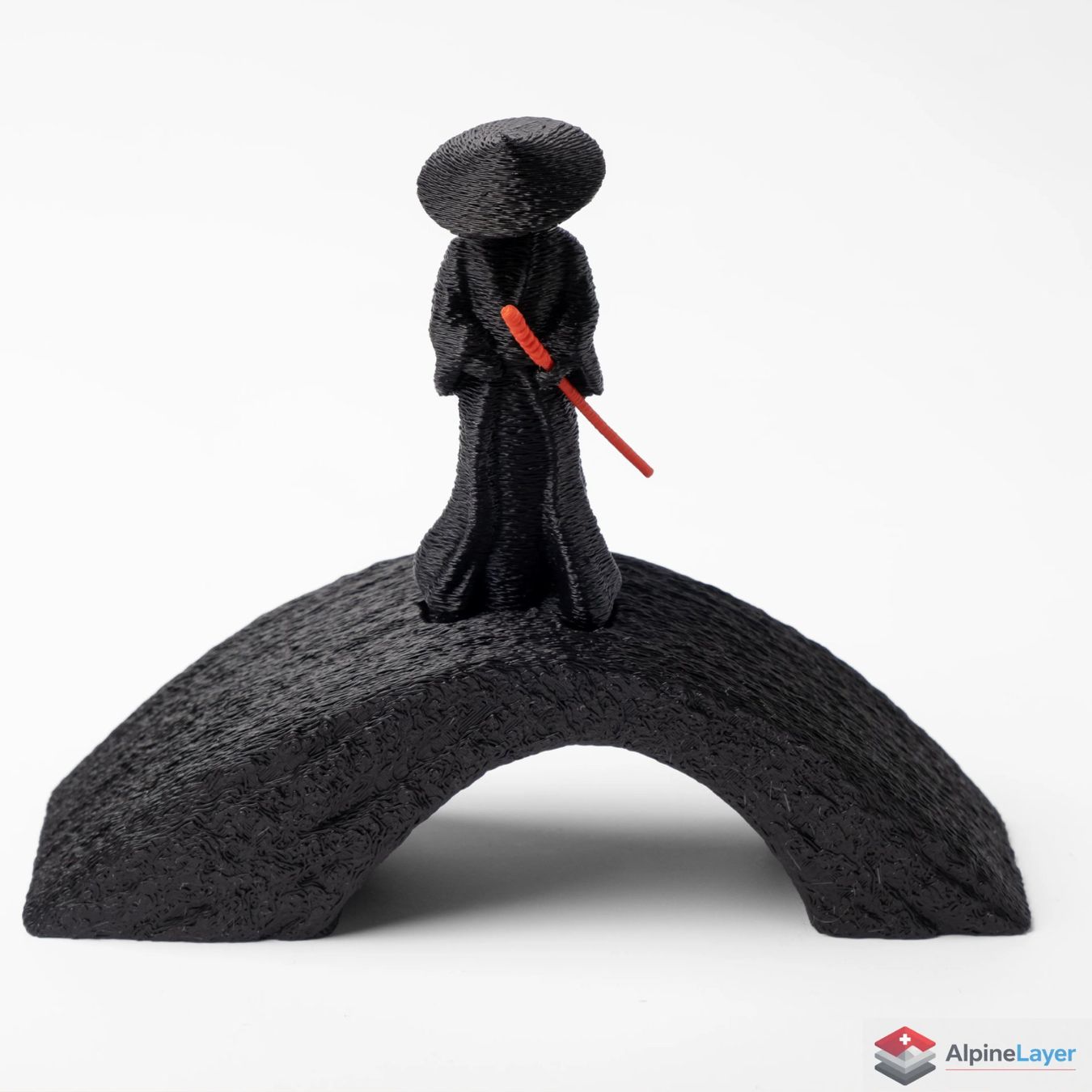 Sculptures & Statues: Minimalist Samurai on Bridge 3D Printed Sculpture – Neuf (Voir description) à Losone par AlpineLayer 2