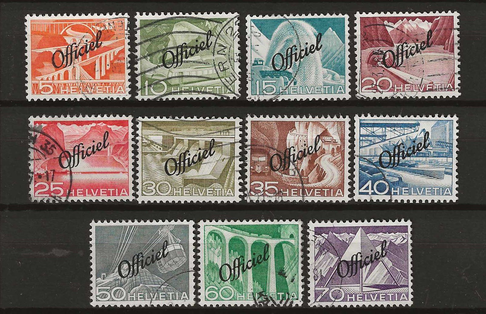 Tutti i francobolli: OFF65 - Officiel no 65-75 obl. – Usato da Trélex venduto da Phil_Albert