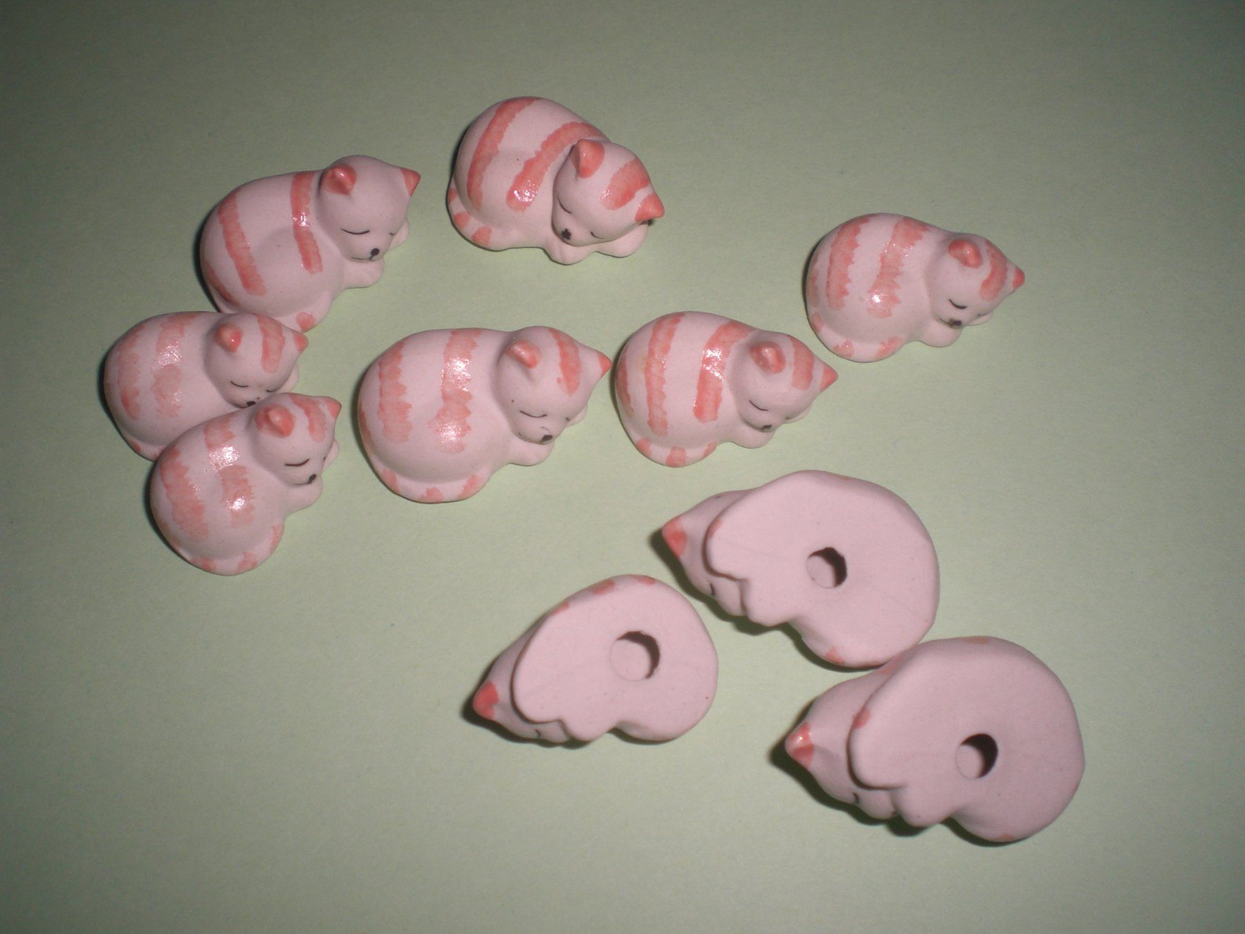 Tutte le decorazioni: 10 kleine Kätzchen aus Keramik – Nuovo (secondo la descrizione) da Grellingen venduto da Neuron67 1