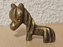 Messing Miniatur Figur Pferdchen Sammlerstück Deko