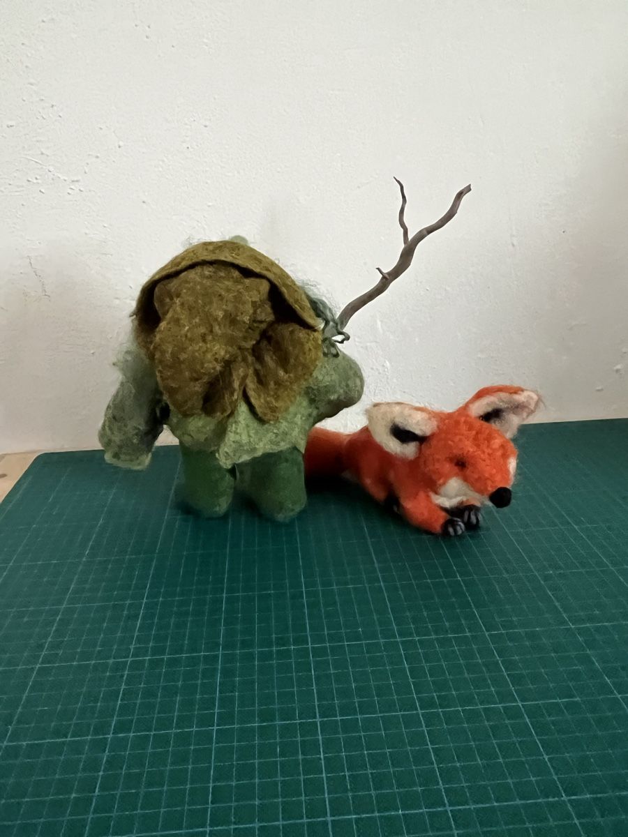 Figuren: Filzzwerg und sein Fuchs – Neu (gemäss Beschreibung) aus Arboldswil von CJDA 4