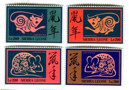Briefmarken "Jahr der Ratte". Sierra Leone