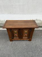 Antike Anrichte aus Tannenholz mit Bauernmalerei