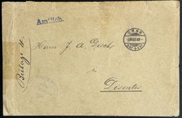 Zürich Alter Schweizer Briefumschlag „Amicitia" 1893 -