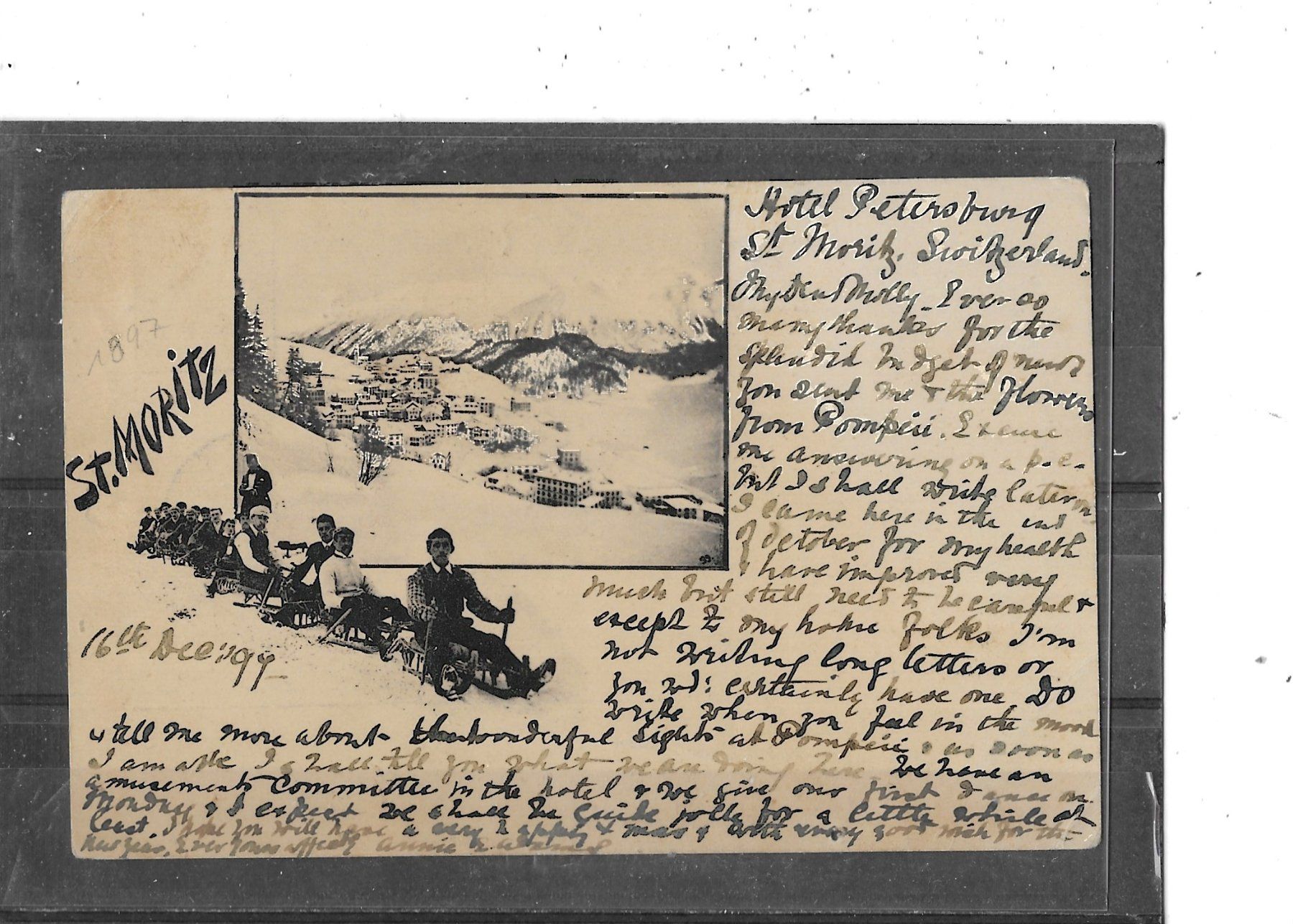 Cartoline postali: GR St.Moritz 1897 – Usato da Schocherswil venduto da Wilare
