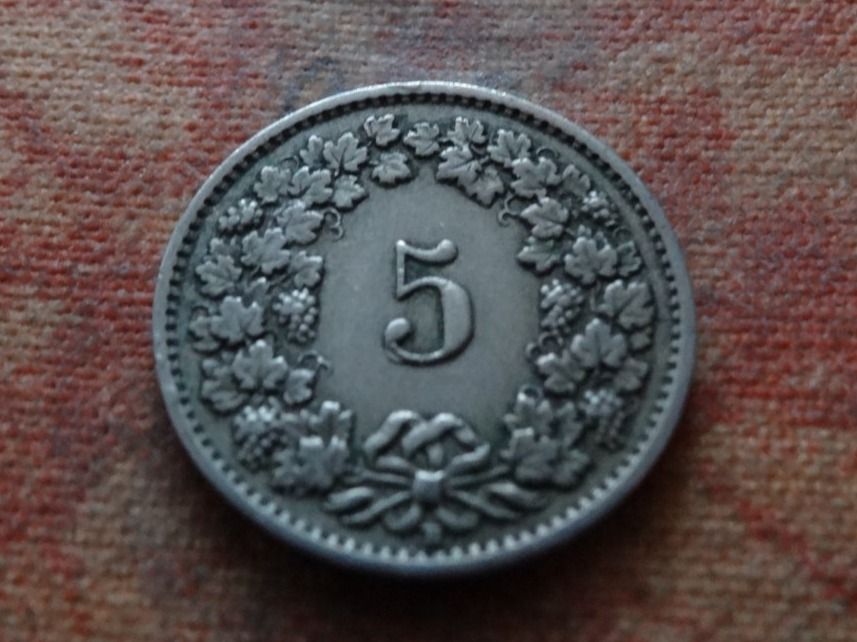 Alle Münzen: 5 Rp. 1953 – Gebraucht aus Romanel-sur-Lausanne von Swift13 1