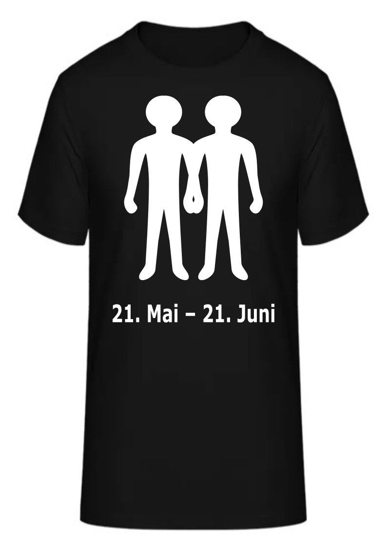 T-shirt: T-Shirt Sternzeichen Zwillinge – Nuovo e nell'imballaggio originale da Zürich venduto da HarlacherIT