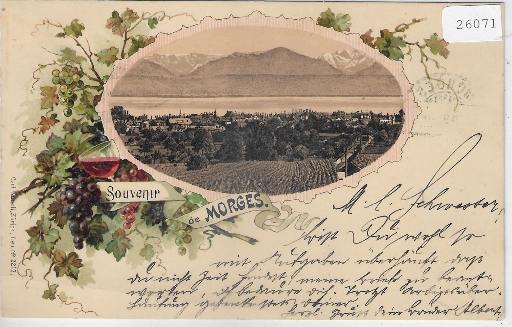 Cartoline postali: Souvenir de Morges - Litho 1899!!! – Antico da Ettingen venduto da Kartenplanet