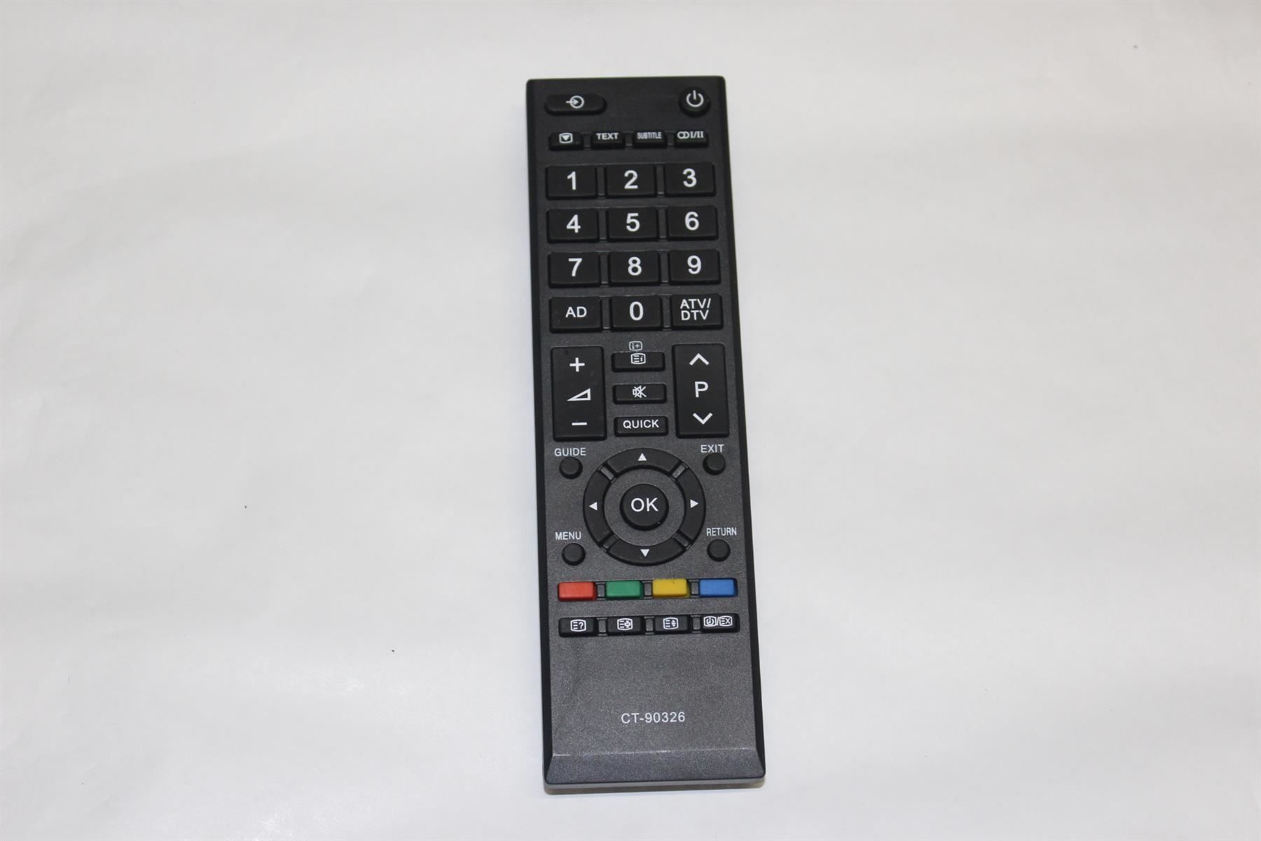 Ersatz-Fernbedienung Für Toshiba TV CT-90327 / CT90327A - Volle Funktion, Kein Programmieren Nötig