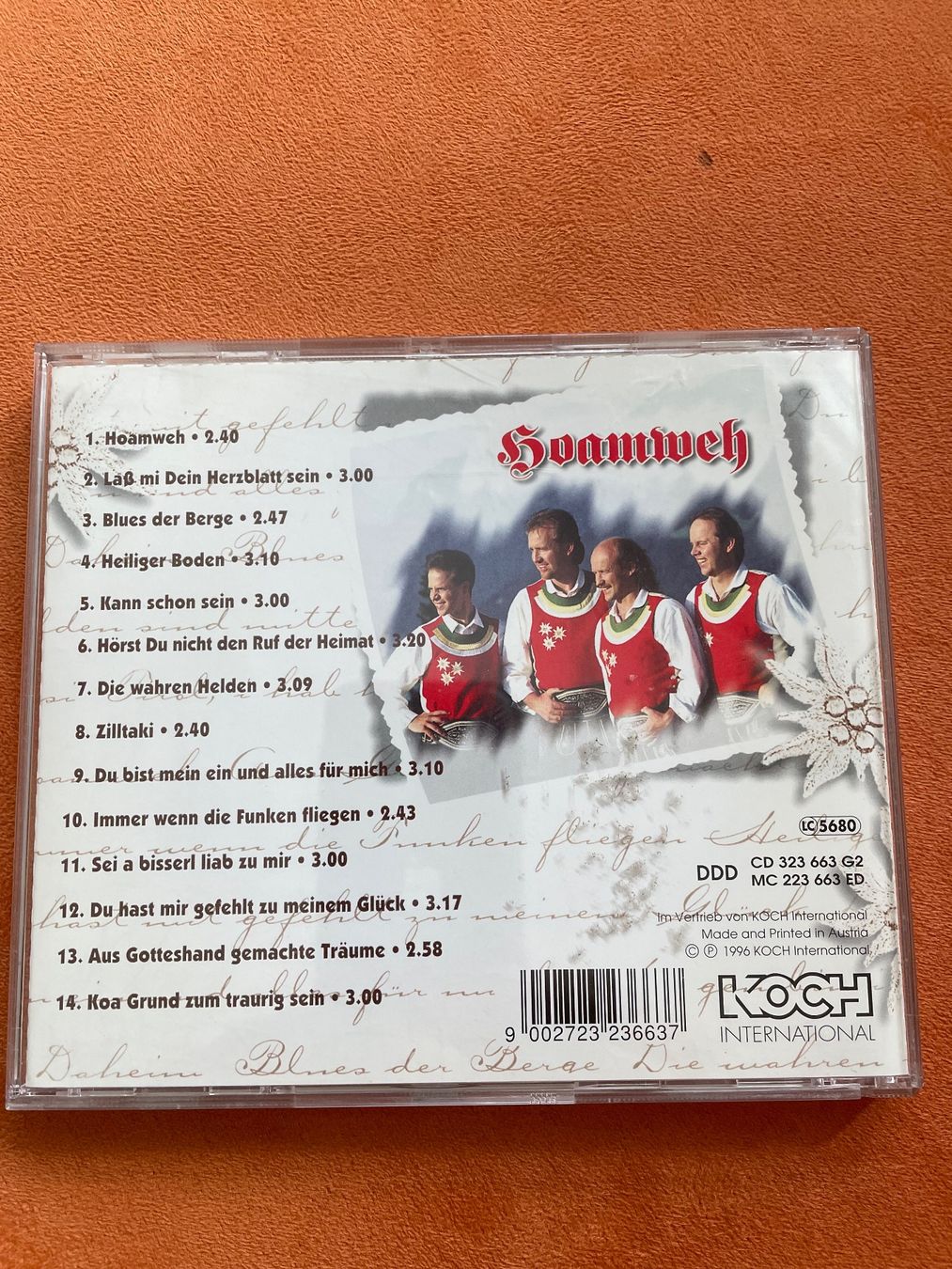 CD: Die Zillertaler - Hoamweh - – Usato da St.Gallen venduto da Korb0 1