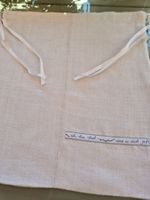 Beutel mit Band und Spruch neu unbenutzt 38x45cm