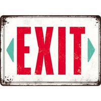 EXIT, Blechpostkarte