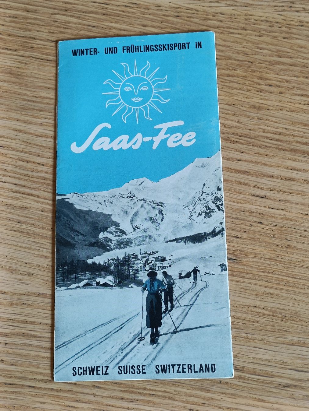 Documenti: Alter Prospekt / Saas Fee VS Ausgabe ca. 1950 – Usato da Brugg AG venduto da Ente015 1
