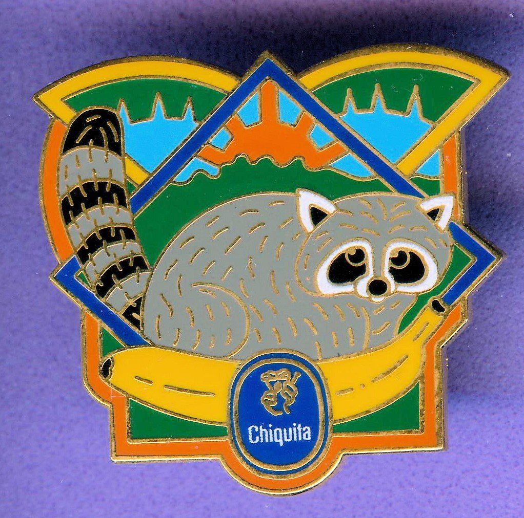Chiquita Placchette & Badge: CHIQUITA  Waschbär – Usato da Winterthur venduto da Sammleroase