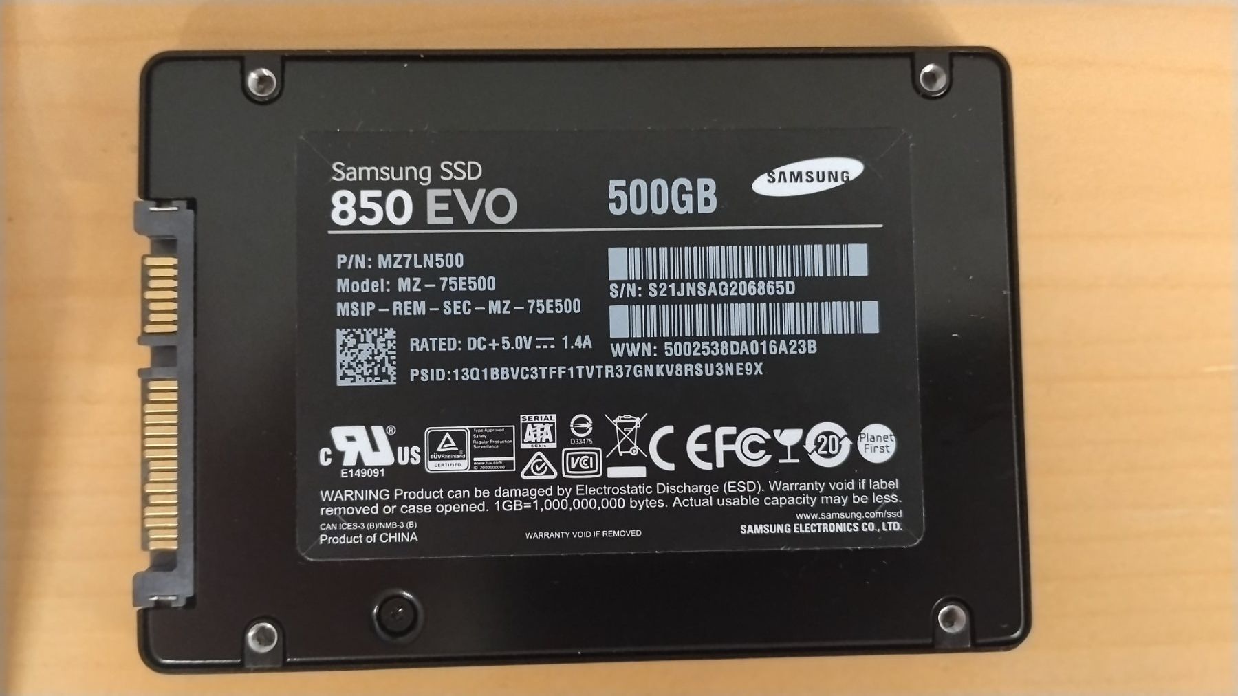 Samsung Dischi rigidi: Samsung SSD 850 EVO 500GB gewipt – Usato da Wallisellen venduto da mic_gg2g 1
