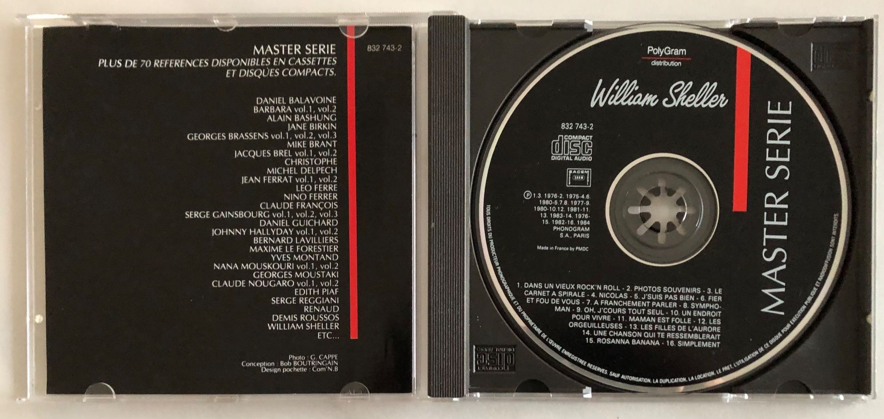 CD: WILLIAM SHELLER - MASTER SERIE – Usato da Poliez-Pittet venduto da Newtown-Records 2